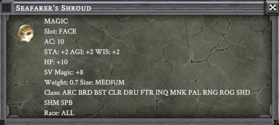 SEAFARER'S SHROUD item card